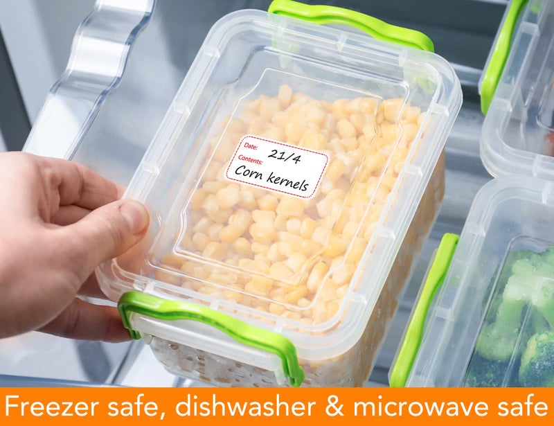 CHUBBIEE Removable Refrigerator Freezer Labels with Dispenser Box, Meal Prep Food Storage Stickers for Deli Containers, Waterproof Kitchen Pantry Organization Label - Image 4